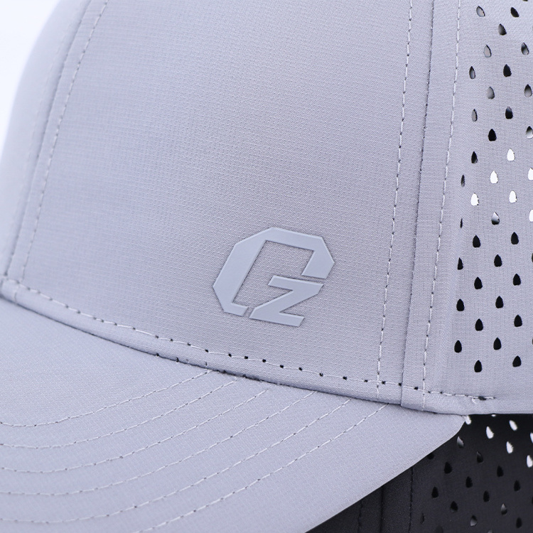 5 panel laser cut sports mesh running cap mesh hat polyester baseball cap