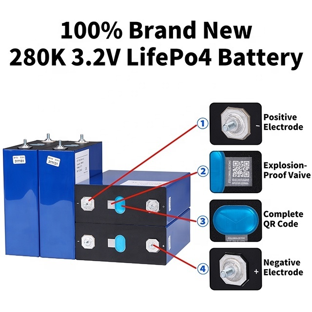 EU AU Stock Grade A 105Ah Lifepo4 3.2V Batteries EV 105ah 160ah 230ah 280ah 304ah LifePo4 Cells li-ion Battery 3.2v Solar Cells