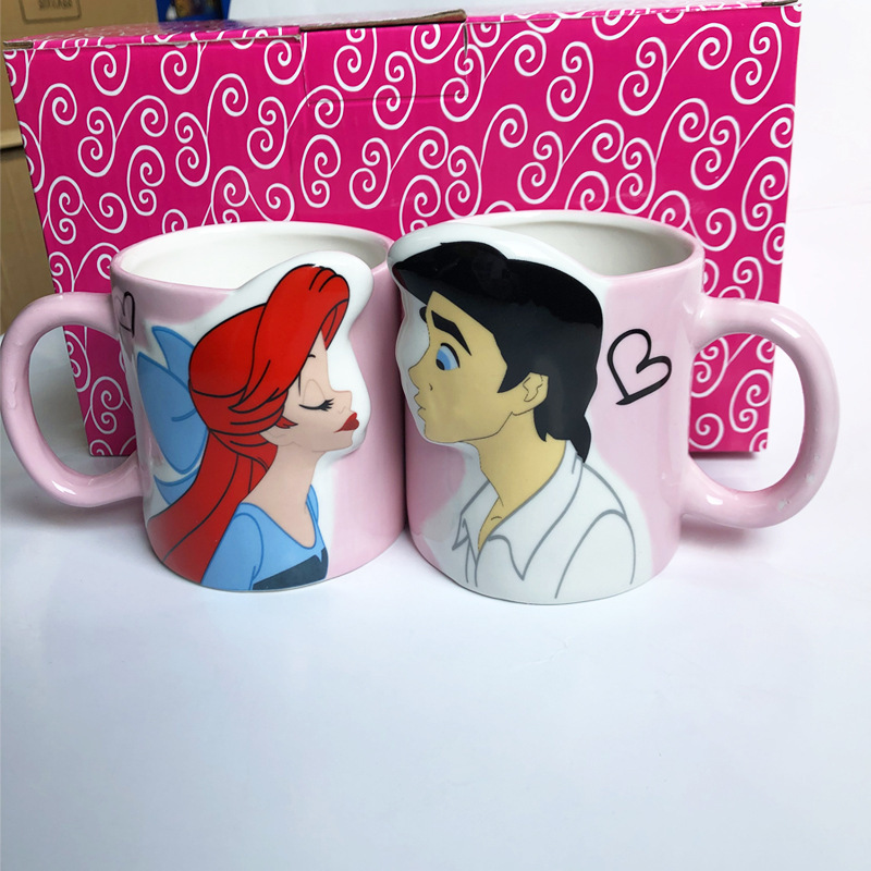 New Trend Style Mr and Mrs Mugs Ceramic Cups  the Prince and the Princess Couple Coffee Mugs Gift Sets