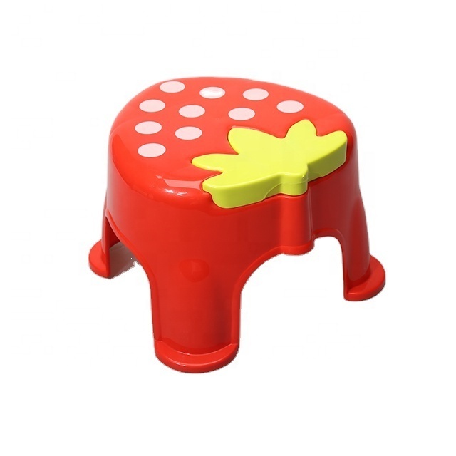 Small Size Strawberry Shape Children Chair Plastic Step Stool for Kids