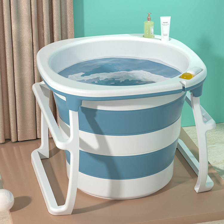 Bathroom foldable and portable plastic Adult round foldable bathtub