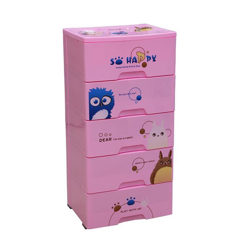 Blue color plastic cabinet drawer storage baby wardrobe