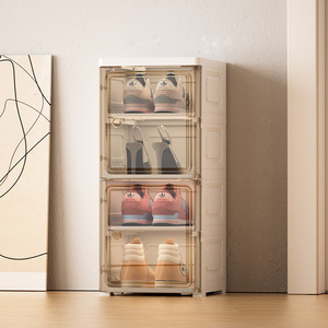 Shoe shelf household doorway storage space saving transparent shoe box indoor dust proof dormitory shoe cabinet