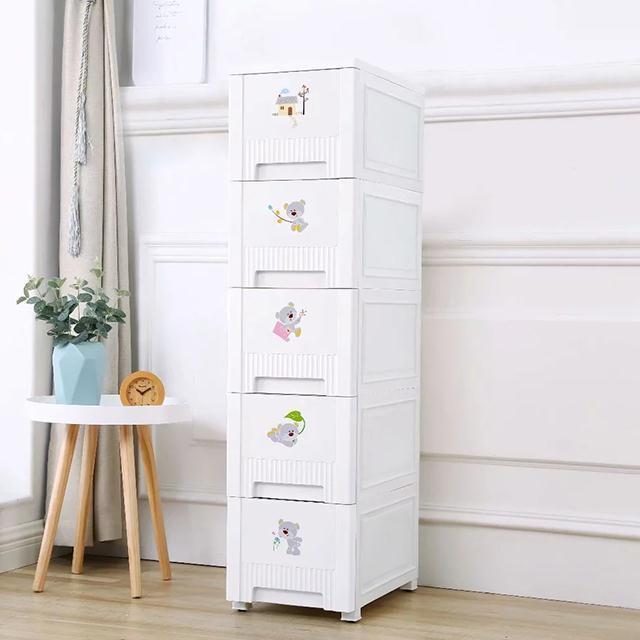 28CM thick crack drawer storage cabinet kitchen toilet deep narrow cabinet bathroom waterproof plastic storage cabinet