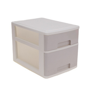 2-LAYER rectangle  office table  plastic pens storage drawer cabinet   Portable Mini Drawers Desk Storage for Makeup