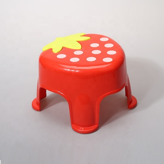 Small Size Strawberry Shape Children Chair Plastic Step Stool for Kids