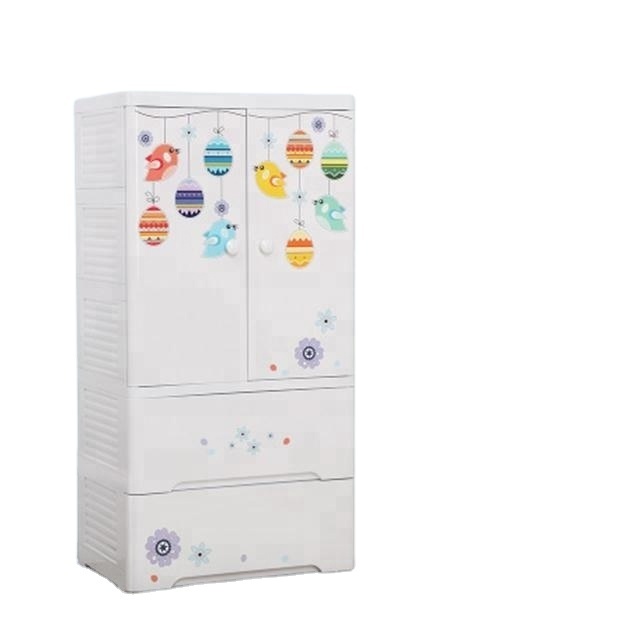 5 Layer good quality plastic clothes hanging type plastic drawer closet wardrobe for children room