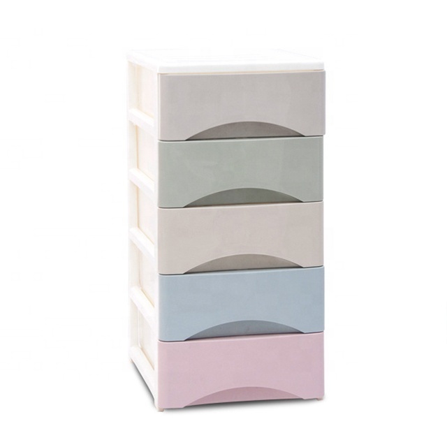 Macaron Colors Office A4 File and Stationery Storage 3-Tier Drawer Tower Make Up Organizer Plastic Mini Chest of 3 Drawers