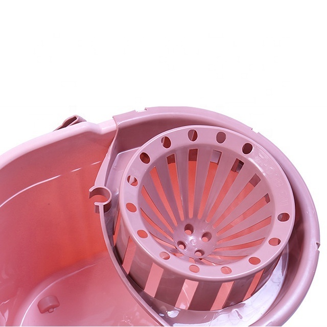 Durable Oval Shape Solid Plastic Mop Wringer Bucket with Wheels