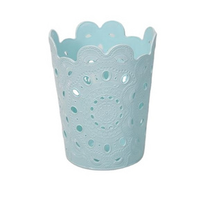 Elegant Lace Design Household Organizer Plastic Storage Basket