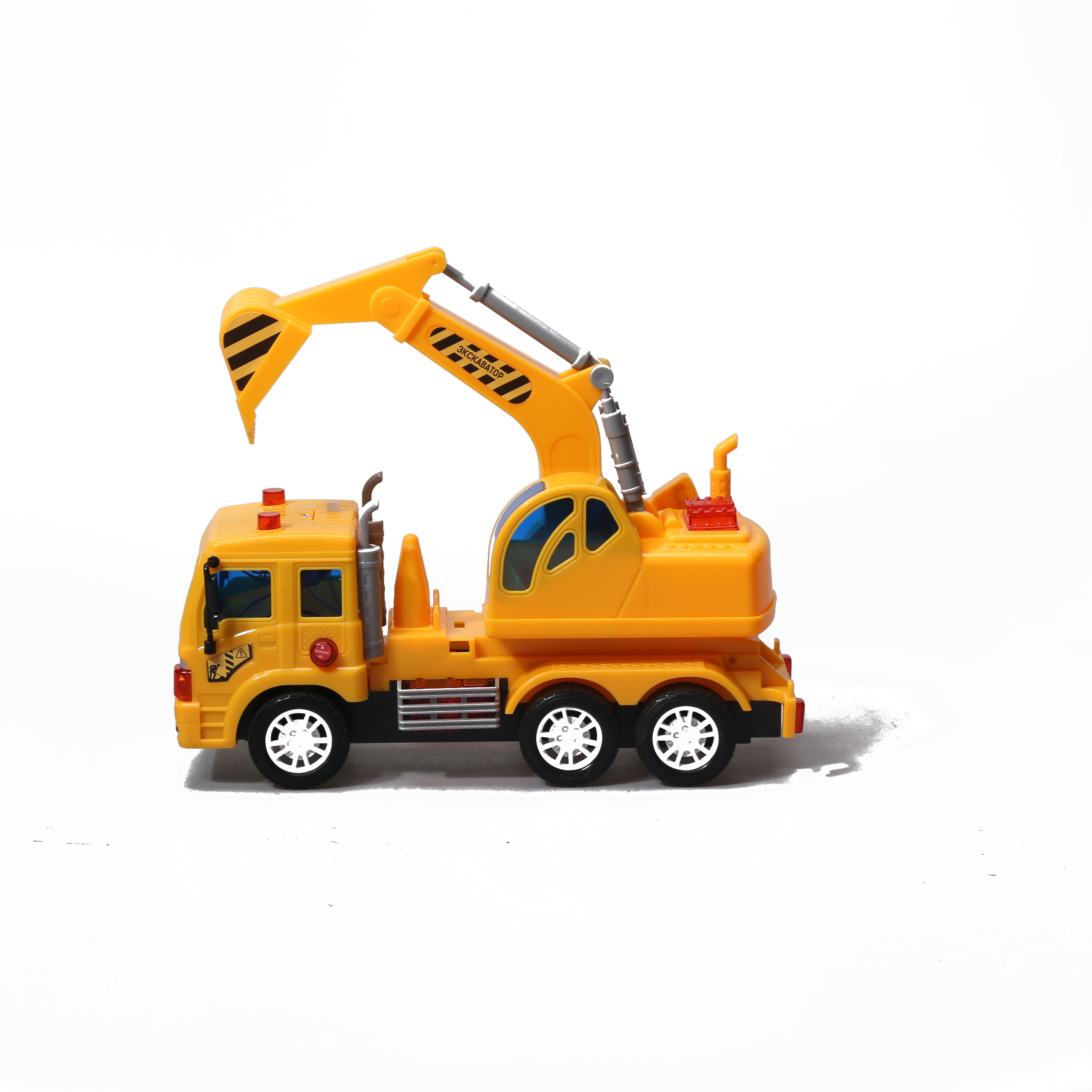 Hot sale yellow middle size Friction Excavator Truck Toys