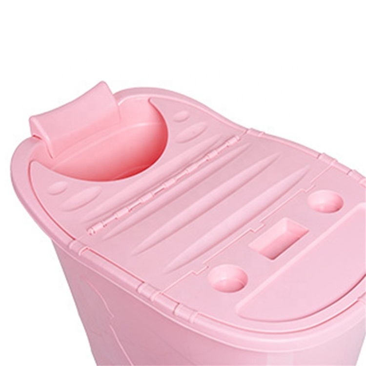 Large size portable plastic adult bath tub with lid