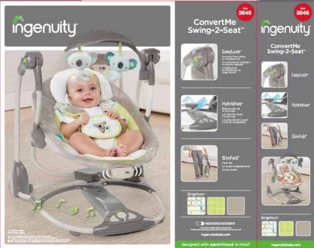 Multifunctional electric rocking chair Intelligent baby swing 2 seat