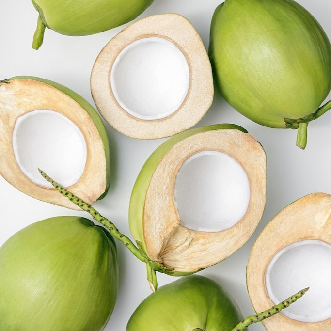 Fresh green young coconut