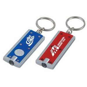 Rectangle Super Bright Light portable LED Camping Flashlight Ring Key Chain Lamp