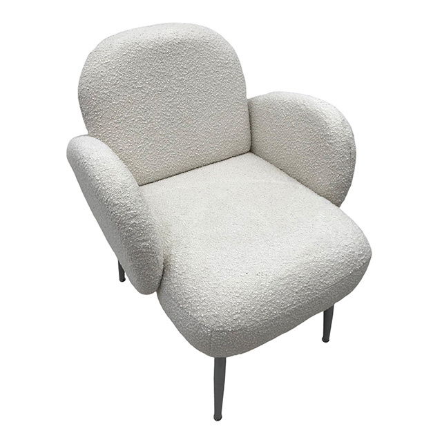 Upholstered Barrel Chairs with Metal Legs, Comfy Lounge Side Chairs for Living Room Bedroom, Cute Vanity Chairs