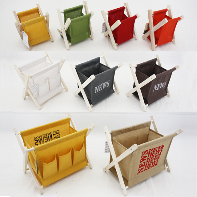 folding wooden magazine rack paper newspaper stand holder