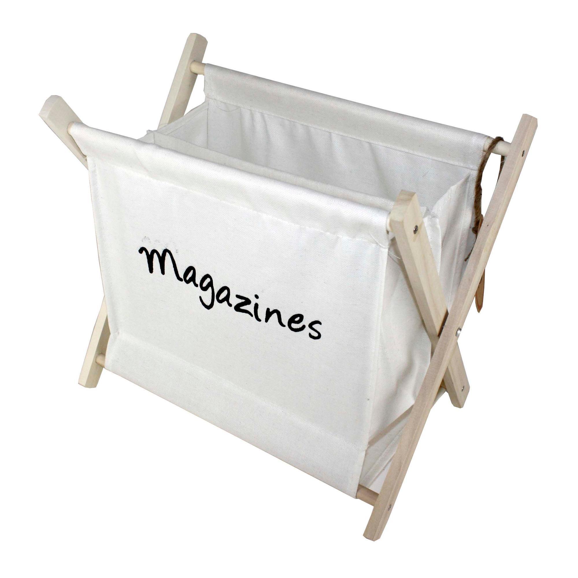 Small Chic Folding Wooden Magazine Rack Newspaper Holder Stand Organiser Floor Book Rack