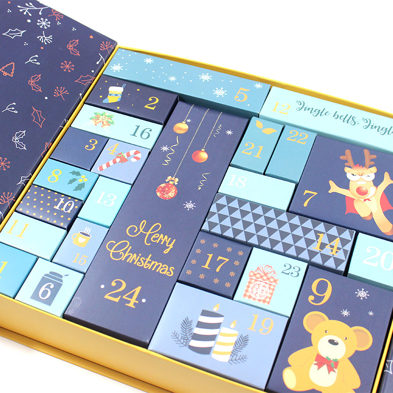 HXD Customize Boxes For Packiging Custom Advent Calendar 24 Box 12 Day  Christmas Candy Gift Boxes