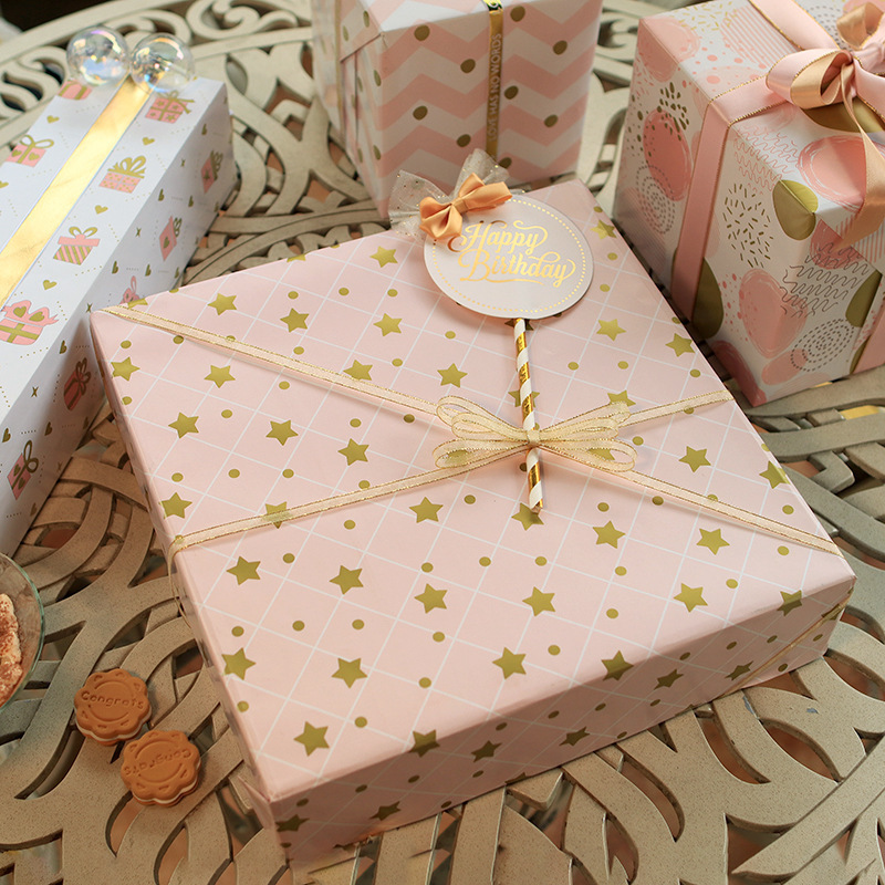 70*50cm pink gold and silver foil Christmas wrapping paper glossy coating birthday wrapping paper gift general wrapping paper