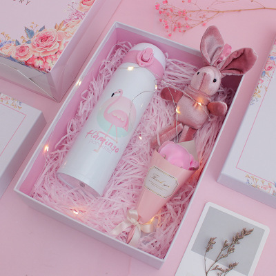 2023 Valentine's Day Pink Gift Packaging Box for Girlfriend Birthday Rose Box for Gift Perfume Mug Packaging