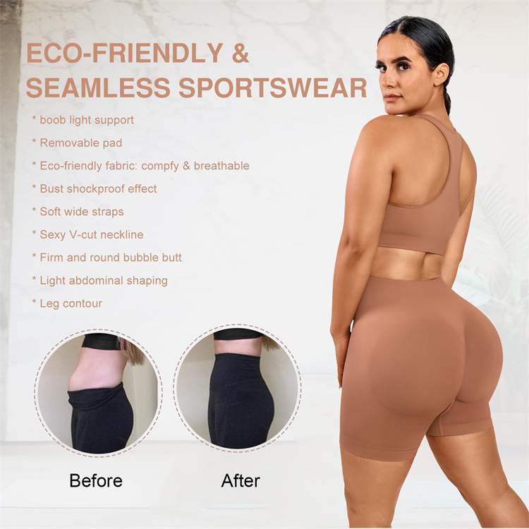 HOT SALE activewear ECO friendly wholesale recycled sportswear yoga two pieces women leggings yoga set gym yoga wear fitness set