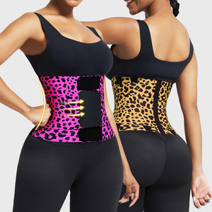 HEXIN New High Elasticity Waist Trainer Belt Red And Yellow Leopard Print Faja Slimming Belt Tummy Trimmer Women Waist Cinchers