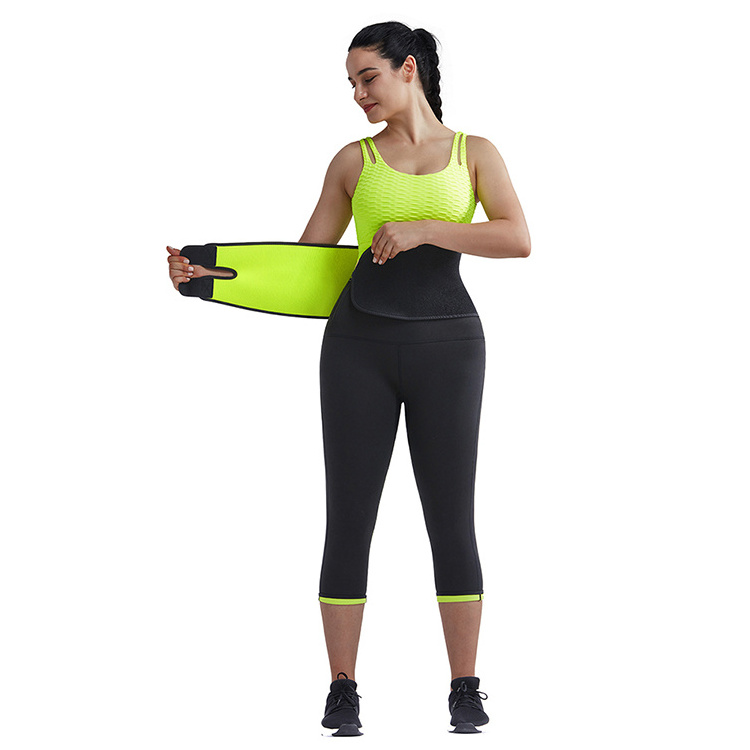 Dropshipping Women Neoprene Waist Pants With Adjustable Trimmer Belt For Weight Loss Waist Thigh Trainer High Waist Leggings