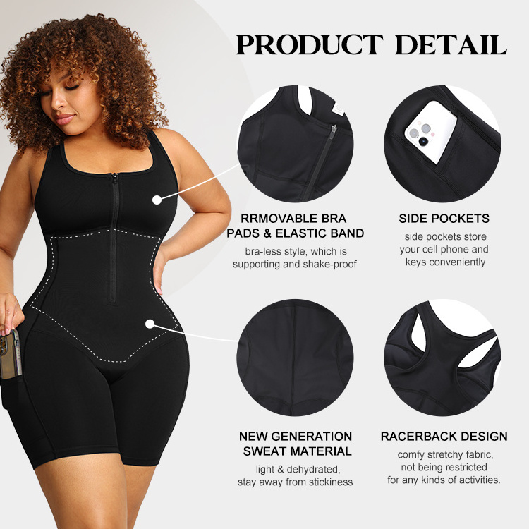 Wholesale Hexin Full Body Shaper High Compression Latex Tummy Trimmer Colombian Fajas for Post Surgery Shapewear with Pocket