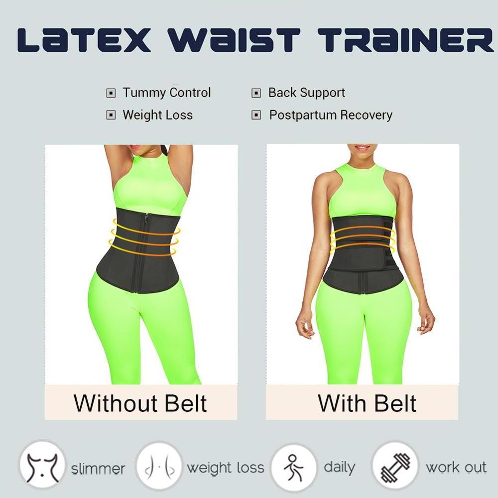 HEXIN Women Waist Trainer Detachable Double Body Shaper Waist Shaper 7 Steel Bones Colombian Girdles Butt Lift Corset