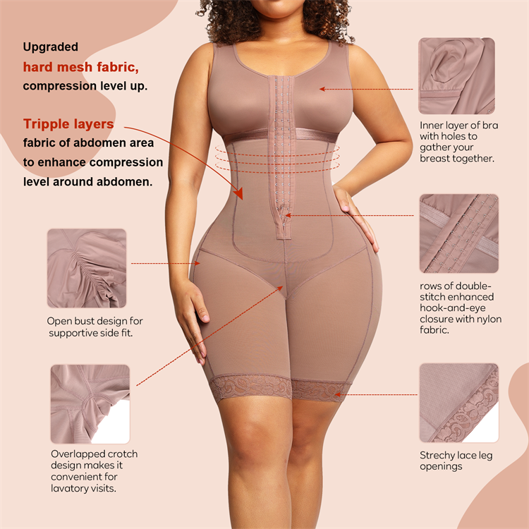 HEXIN wholesale 5XL high compression body fajas-reductor fajas moldeadoras colombianas post surgery shapewear