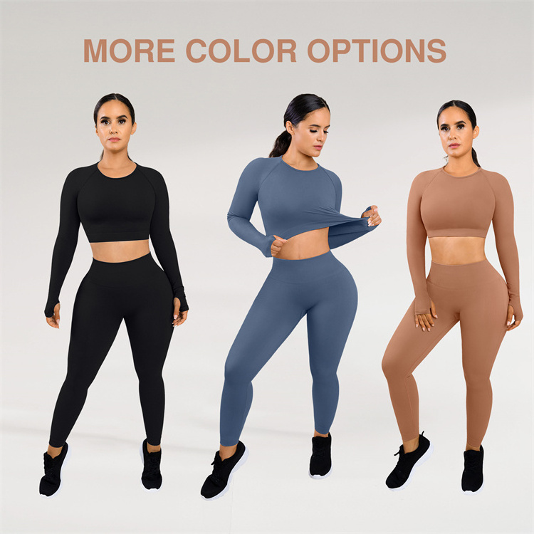 HOT SALE activewear ECO friendly wholesale recycled sportswear yoga two pieces women leggings yoga set gym yoga wear fitness set