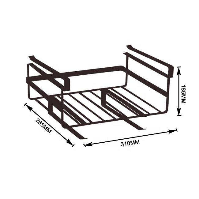 Hanging Storage Baskets for Kitchen Under Cabinet Organizer Shelf