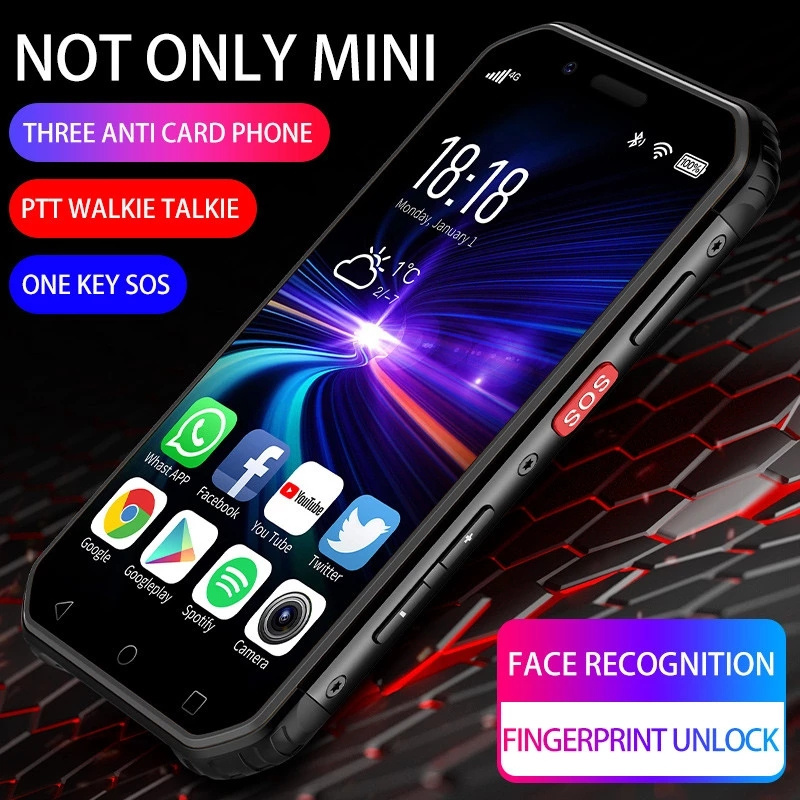 SOYES S10 Waterproof Mini Smartphone Walkie talkie NFC 3GB 32GB 64GB 4G LTE 3'' Fingerprint 5MP Rugged Small Phone PK Melrose XS