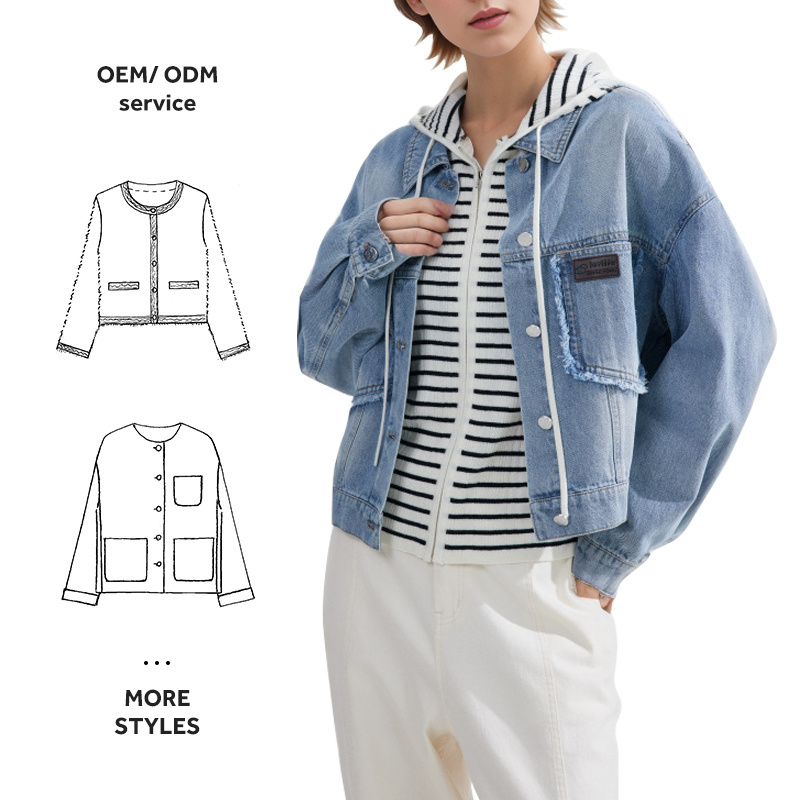 Short coat female autumn new Korean version retro loose casual temperament travel denim coat for blazer women