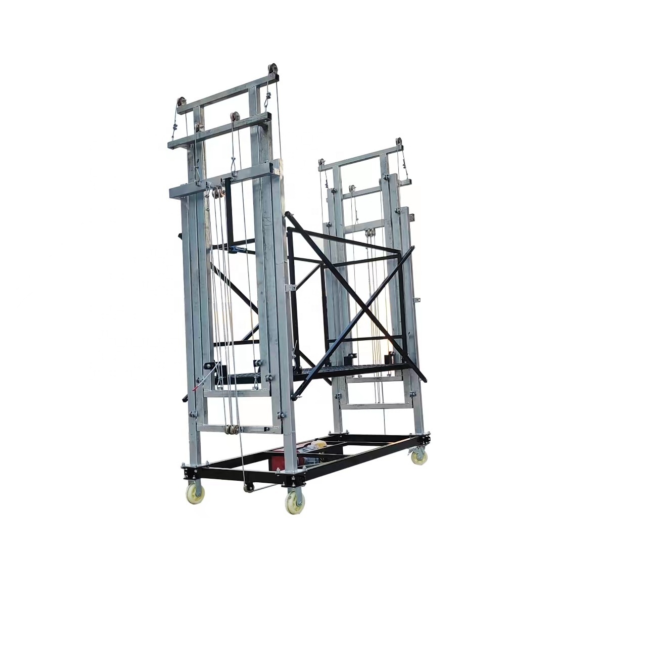 500kg 2-8m telescopic folding electric scaffold portable safe customizable mobile electric lifting scaffolding