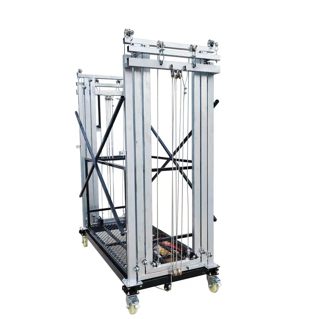 500kg 2-8m telescopic folding electric scaffold portable safe customizable mobile electric lifting scaffolding