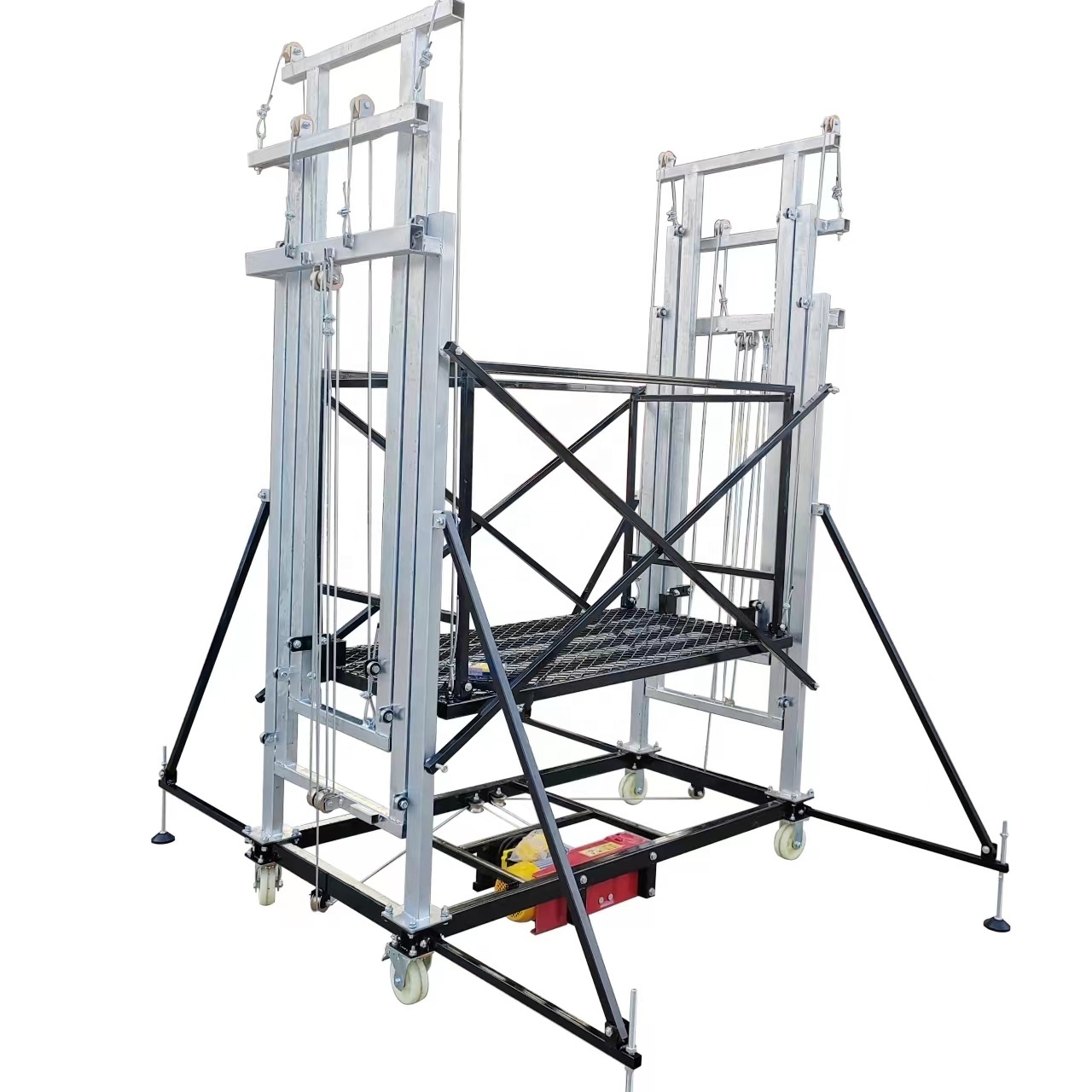 500kg 2-8m telescopic folding electric scaffold portable safe customizable mobile electric lifting scaffolding