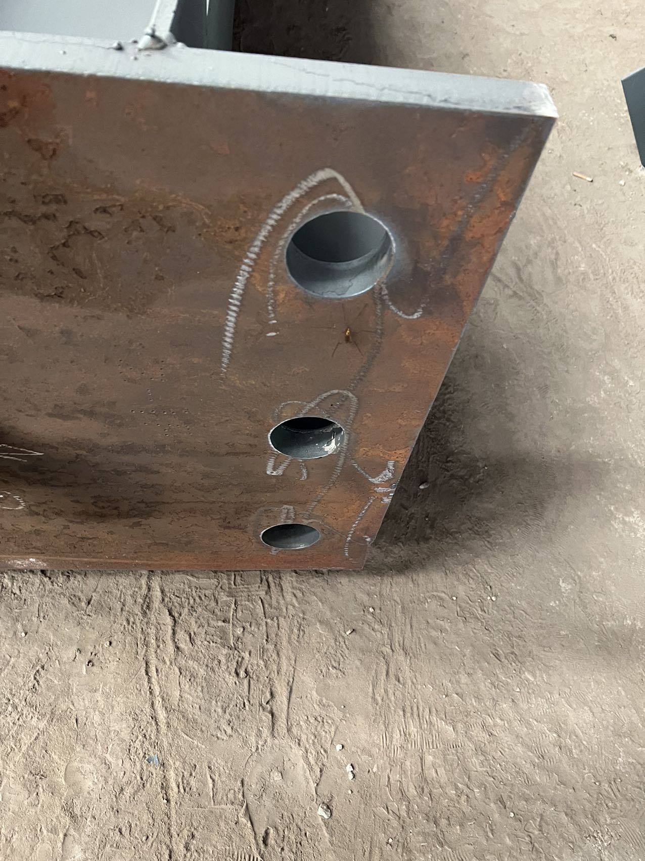 Mild steel square shape steel end plate for concrete pipe pile