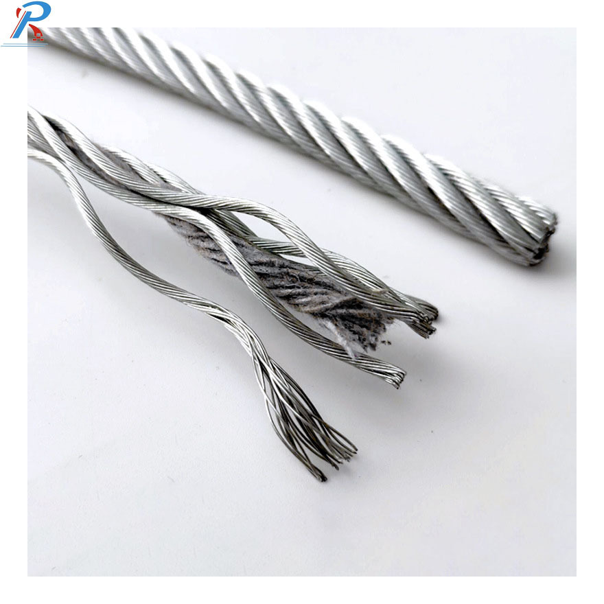 Lifting Cable 8*19S+IWRC Elevator Steel Wire Rope High Carbon Galvanized Steel Wire Rope for Crane