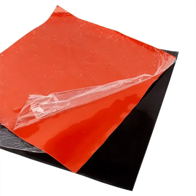 1mm/2mm Red/Black Silicone Rubber Sheet 250X250mm Black Silicone Sheet, Rubber Mat, Silicone Sheeting for Heat Resistance