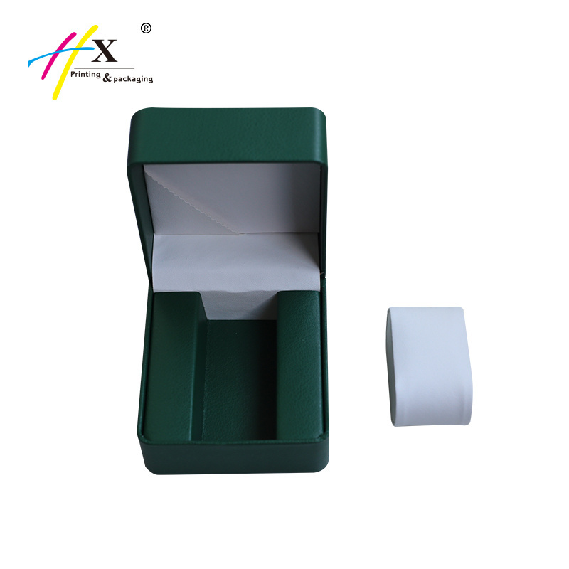 Wholesale Ladies Mens Watch Gift Box Custom Handmade Warranty Card Pocket Green Pu Leather Winder Watch Collection Box With Logo