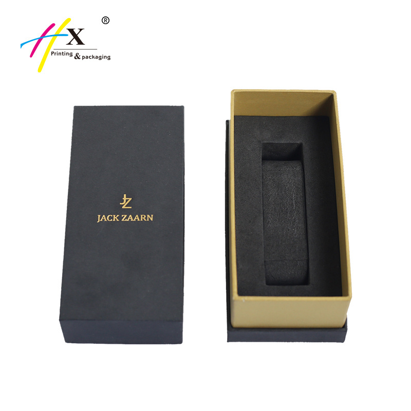 OEM Designed Custom Logo Blue Luxury Single Watch Gift Paper Packaging Box Wholesale Customize Man Watch Storage Box With Pillow