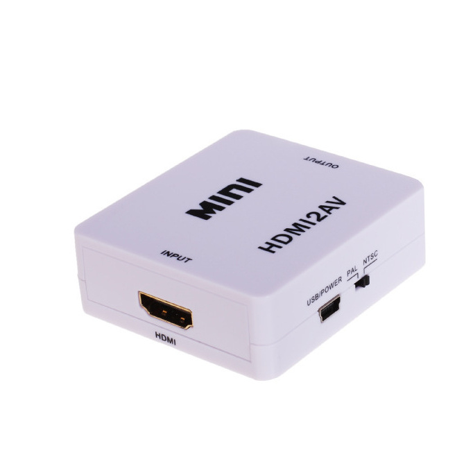 HDTV TO AV RCA CVSB L/R Video to 1080P HDTV Scaler Adapter Converter Box