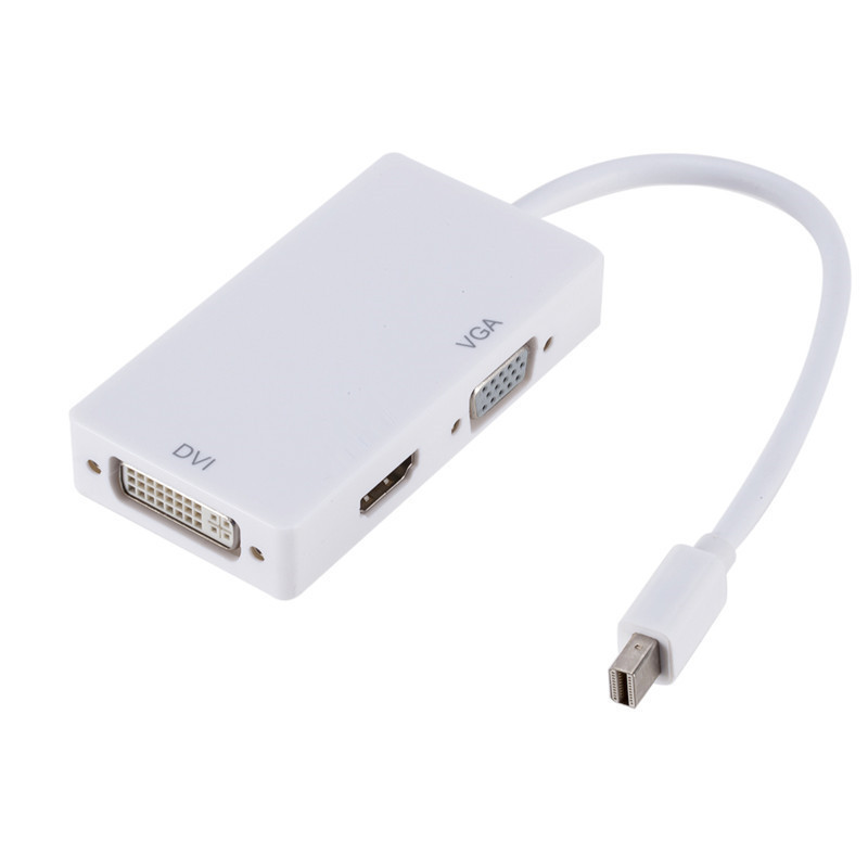 3 in 1 Mini DP DisplayPort to HDM1 DVI VGA Display Port DP Cable Conversion Adapter for Apple MacBook