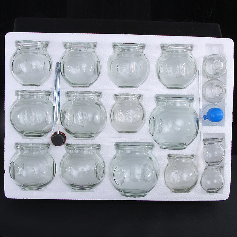 Glass Material Cupping Set 12 16 20 24 36 Cupping Set Cupping Therapy Cups