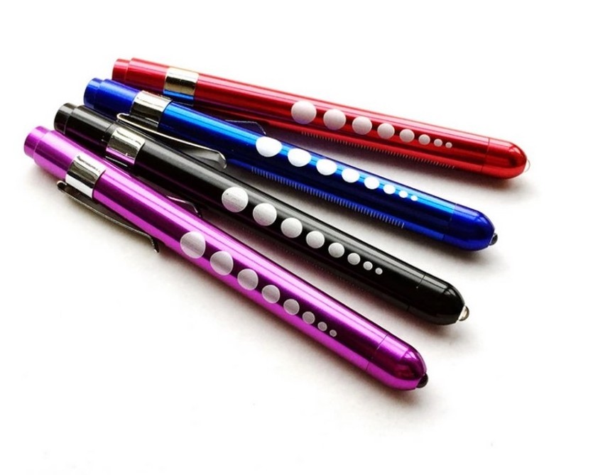 LED Aluminum Pen Light Portable Flashlight Medical Penlight Pupil Pen with Light