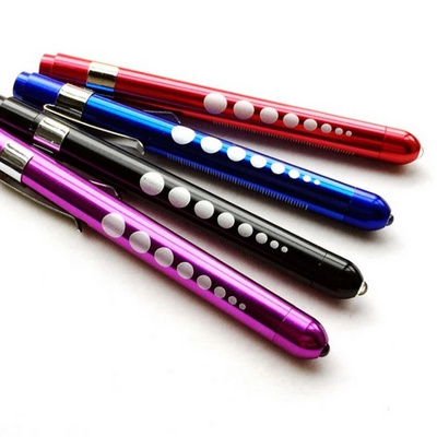 LED Aluminum Pen Light Portable Flashlight Medical Penlight Pupil Pen with Light