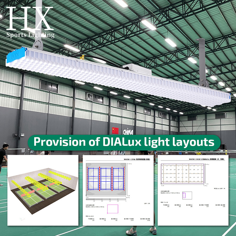 HuaXiang Indoor anti-glare badminton court lights anti-blinding gym basketball court lights table tennis court Linear lights