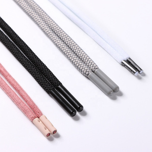 Round Polyester With Metal Tip  Hoodie Colorful Custom Drawcord Draw Cord For Clothing